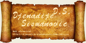Đenadije Šišmanović vizit kartica